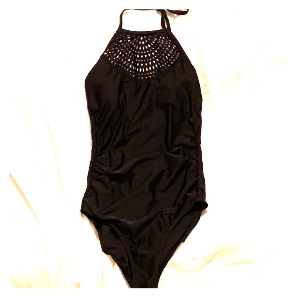 One piece black swimsuit